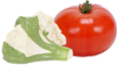 coliflor y tomates