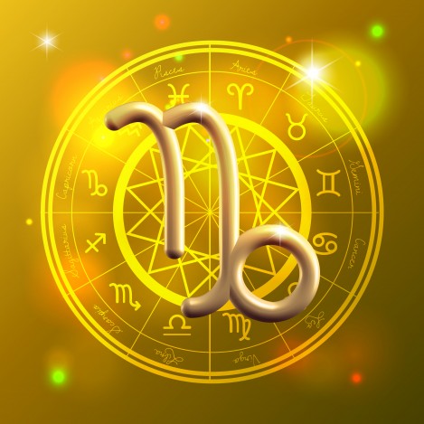 Zodiac Capricorn golden sign