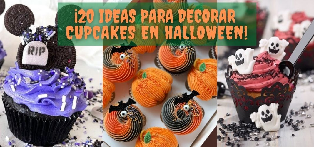 ▷ 20 Ideas para decorar cupcakes de Halloween