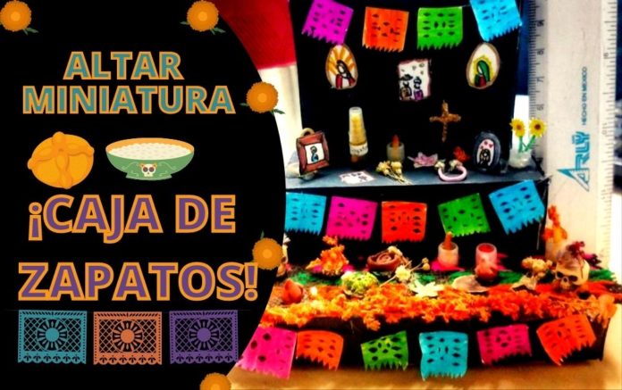 ¿Tienes poco espacio? Haz un altar de muertos en una caja de zapatos