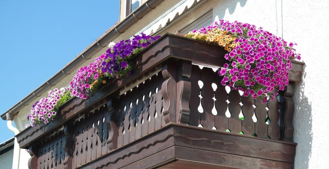 Busca colores que contrasten con tu balcón o terraza