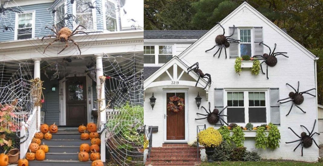 Arañas para decorar tu fachada en Halloween