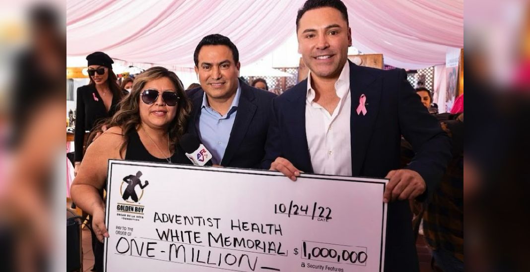 Óscar de la Hoya dona $1 millón para tratar el cáncer de mama