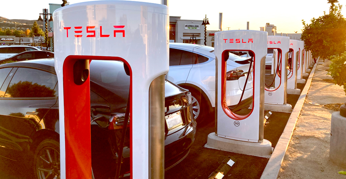 Estación de carga para autos Tesla