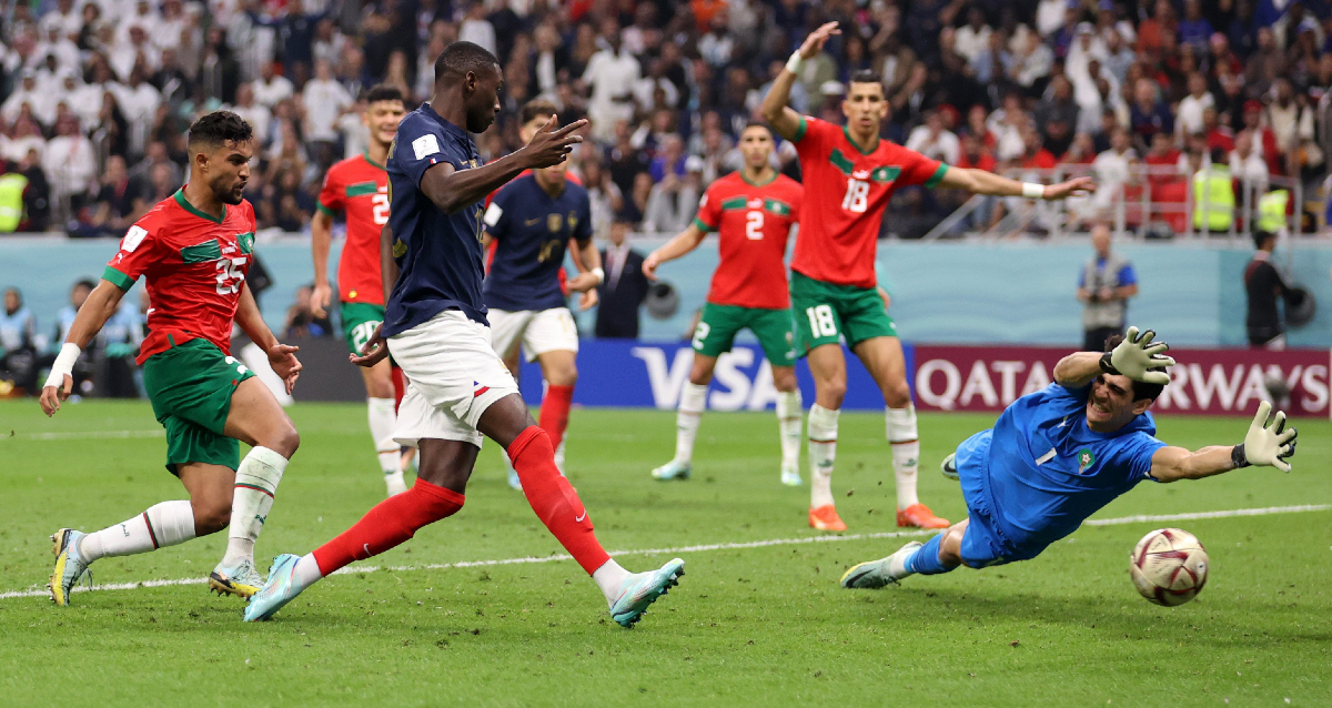 Momento del segundo gol de Francia