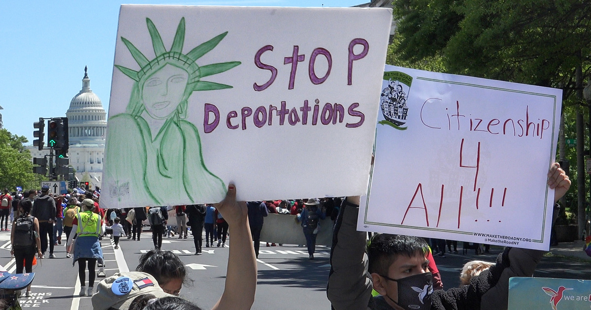 Manifestación a favor de los inmigrantes