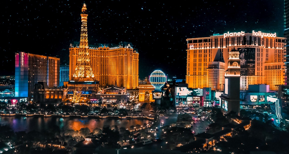 Vista nocturna de Las Vegas
