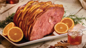 Jamón ahumado con glaseado de naranja
