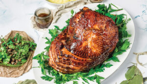 Jamón glaseado con miel