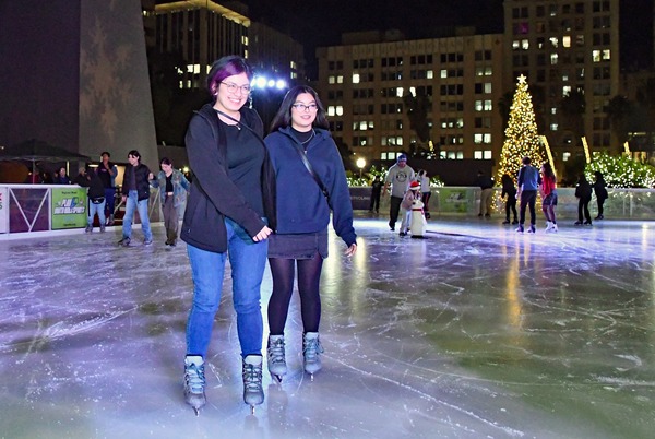 Pista de patinaje sobre hielo en Pershing Square